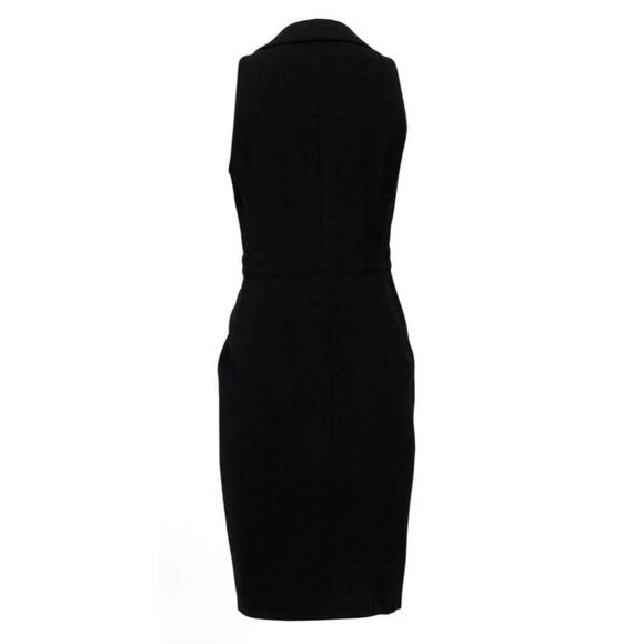 Armani Collezioni Black Wool Tuxedo Dress Sz 4 - Picture 2 of 11
